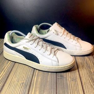 Puma Basket White and Black Sneakers